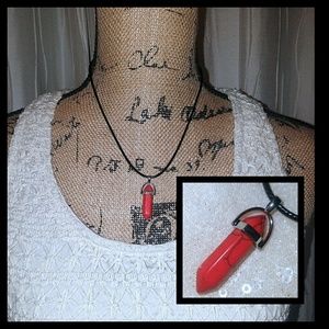 Red Veined Quartz Chakra necklace - Terra Moda